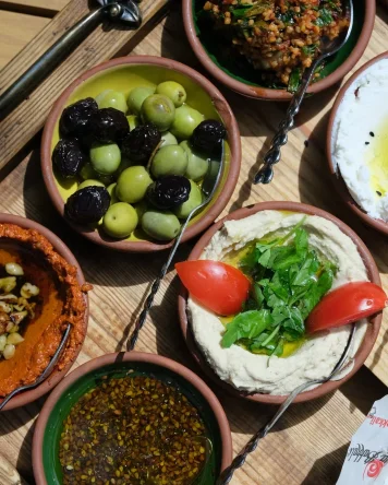 Traditional Hatay breakfast at Hatay Gurme restaurant in Ataşehir